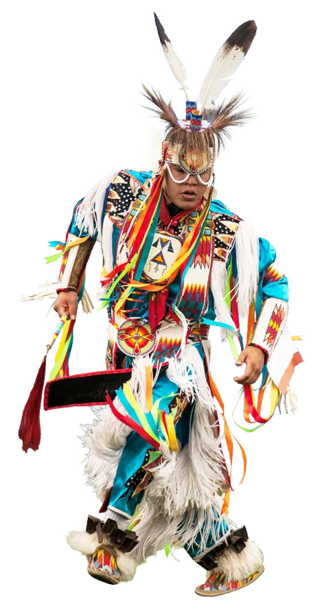 Indigenous dancer in regalia